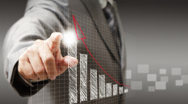 businessman hand touch virtual graph,chart, diagram